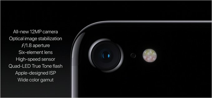 iPhone7のカメラは手ぶれ補正に対応で1200万画素