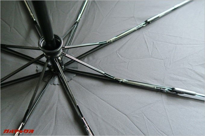 Tquens H100 Umbrellaは剛性の高い8本骨仕様。