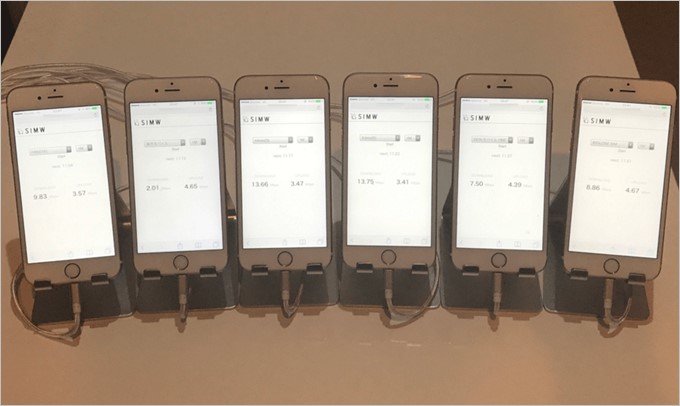 SIMWは通信速度測定にiPhone 6sを利用してSafariブラウザー上での測定を行っている