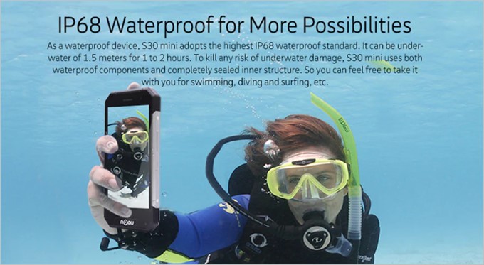 IP68等級なので水中での撮影も可能
