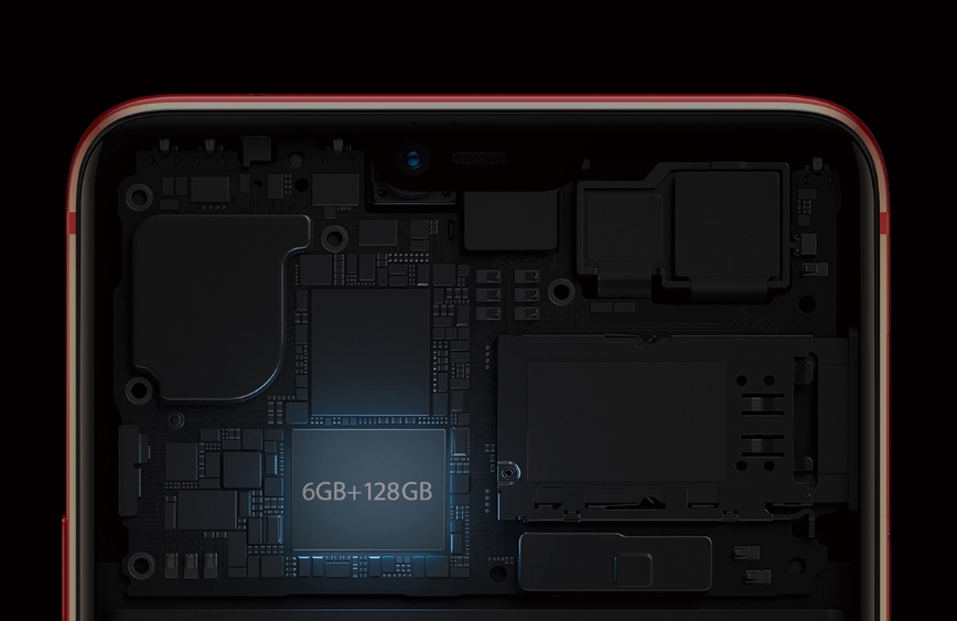 OPPO R15 Proは大容量な128GBストレージを搭載しています。