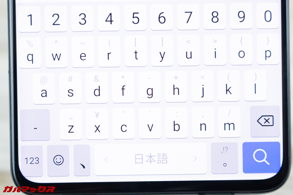 Huawei Mate 20の海外モデルは日本語キーボードにも対応しています。