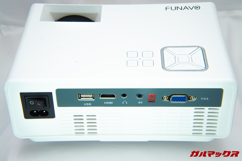 FUNAVO RD815の背面には各種端子が備わっています。