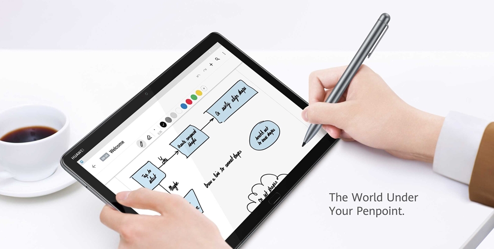 Huawei MediaPad M5 liteは専用ペンで2048段階の感圧入力が可能。