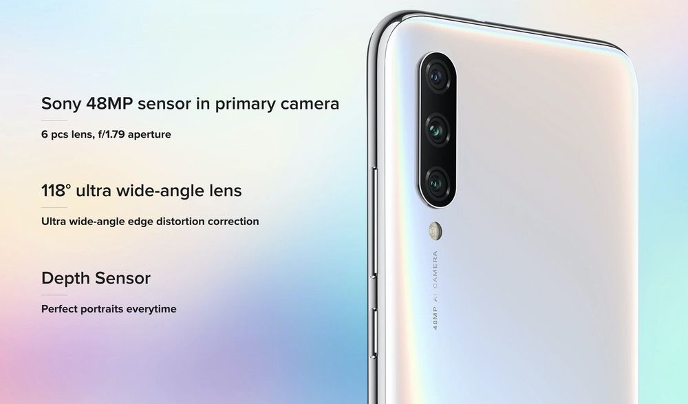 Xiaomi Mi A3はトリプルカメラを搭載。