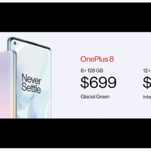 OnePlus 8が登場！Snapdragon 865搭載で価格699ドルから。4/21発売
