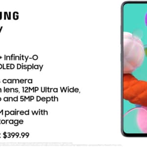 Galaxy A51がアメリカで登場！6.5インチInfinity-O Display、クアッドカメラ搭載スマホ！