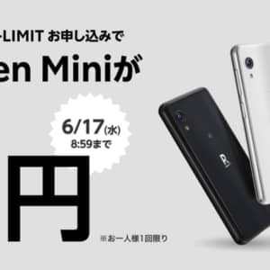 Rakuten Miniが1円だと！もちろん楽天モバイルのプランも1年間は0円！