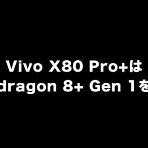 Vivo X80 Pro+はSnapdragon 8+ Gen 1を搭載して登場？