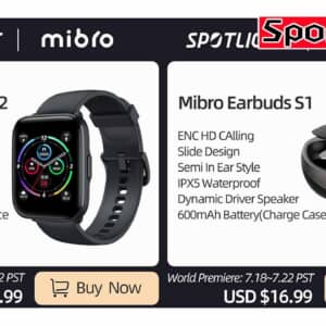 4日間限定！Mibroのスマートウォッチが2,700円、ワイヤレスイヤホンが2,300円と激安！