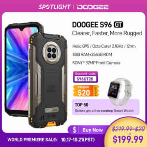 DOOGEE S96 GTが200ドルのセール！暗視カメラ、ワイヤレス充電対応タフネススマホ！