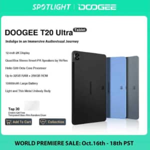 DOOGEE T20 Ultraのスペック・対応バンドまとめ！Helio G99搭載、12インチのLTE対応タブレット