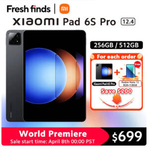 Xiaomi Pad 6S Proのグロ版が初売り！オマケはなんとスマホ。単体販売もあり！
