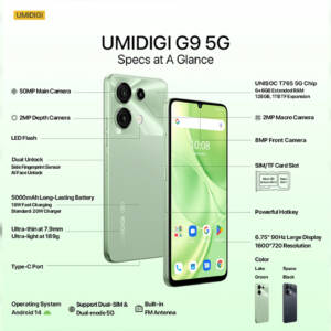 UMIDIGI G9 5Gは8月19日からAliExpressで初売り開始！特典付きで99.99ドル！