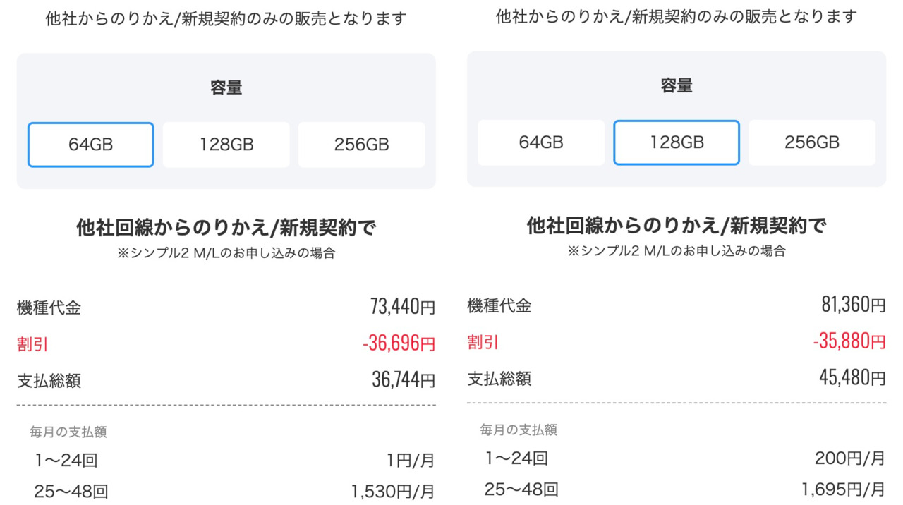 ワイモバイルのiPhone SE第三世代の価格