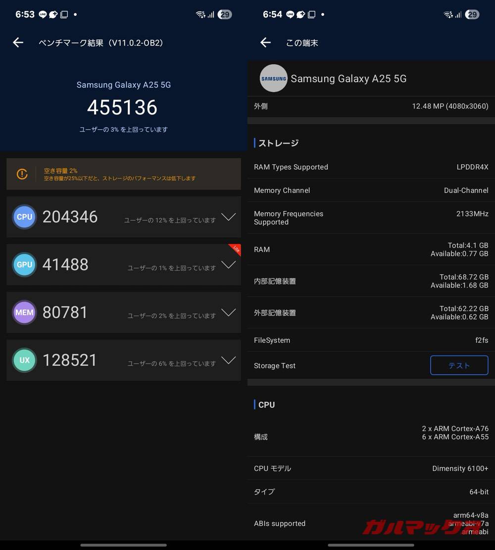 Galaxy A25 5G antutu-09222112