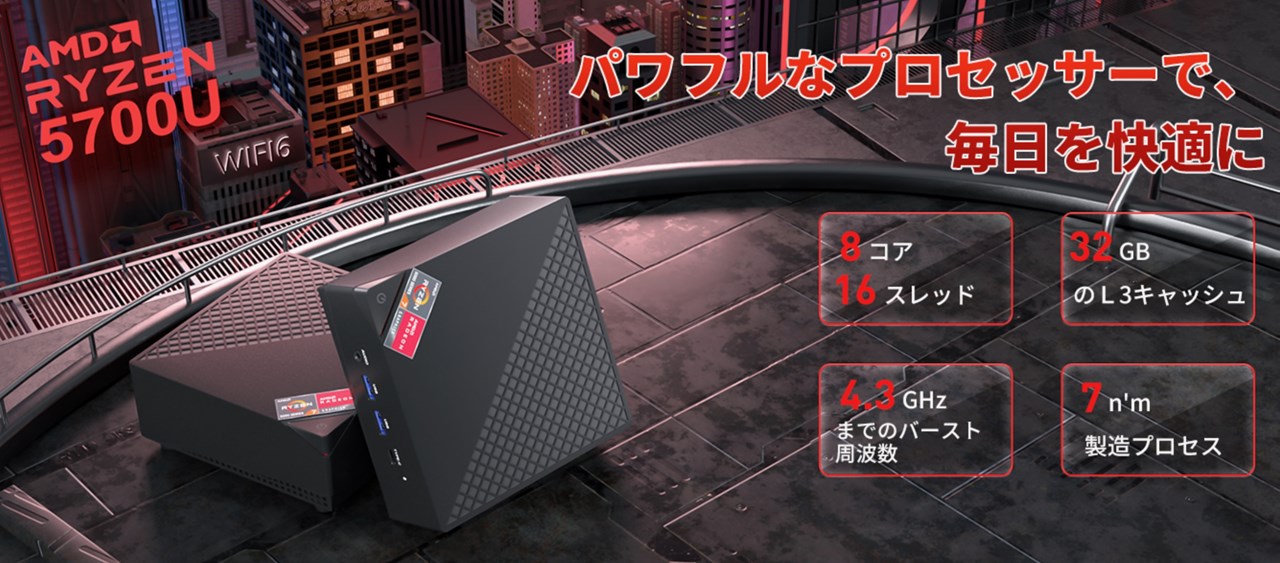 NiPoGi AM06Pro 5700Uモデル