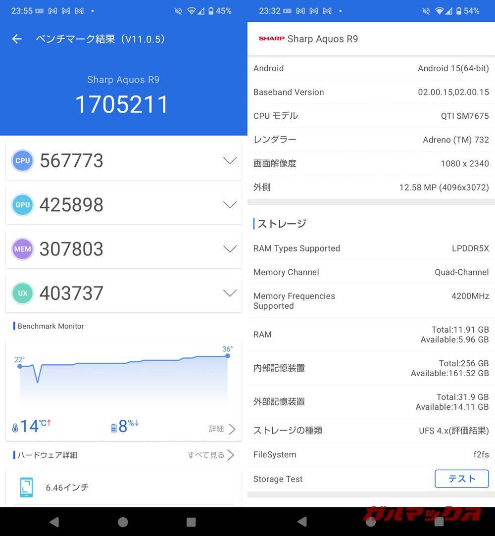 AQUOS R9 antutu-11121040