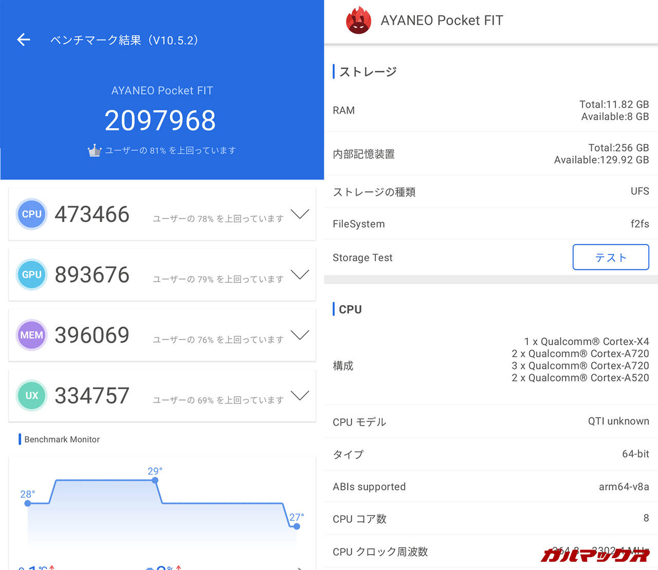 AYANEO KONKR Pocket FIT AnTuTu v10