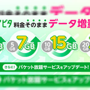 mineoが各プランの料金そのまま通信量をガッツリ増量！12月からはパケット放題も無料でサービス