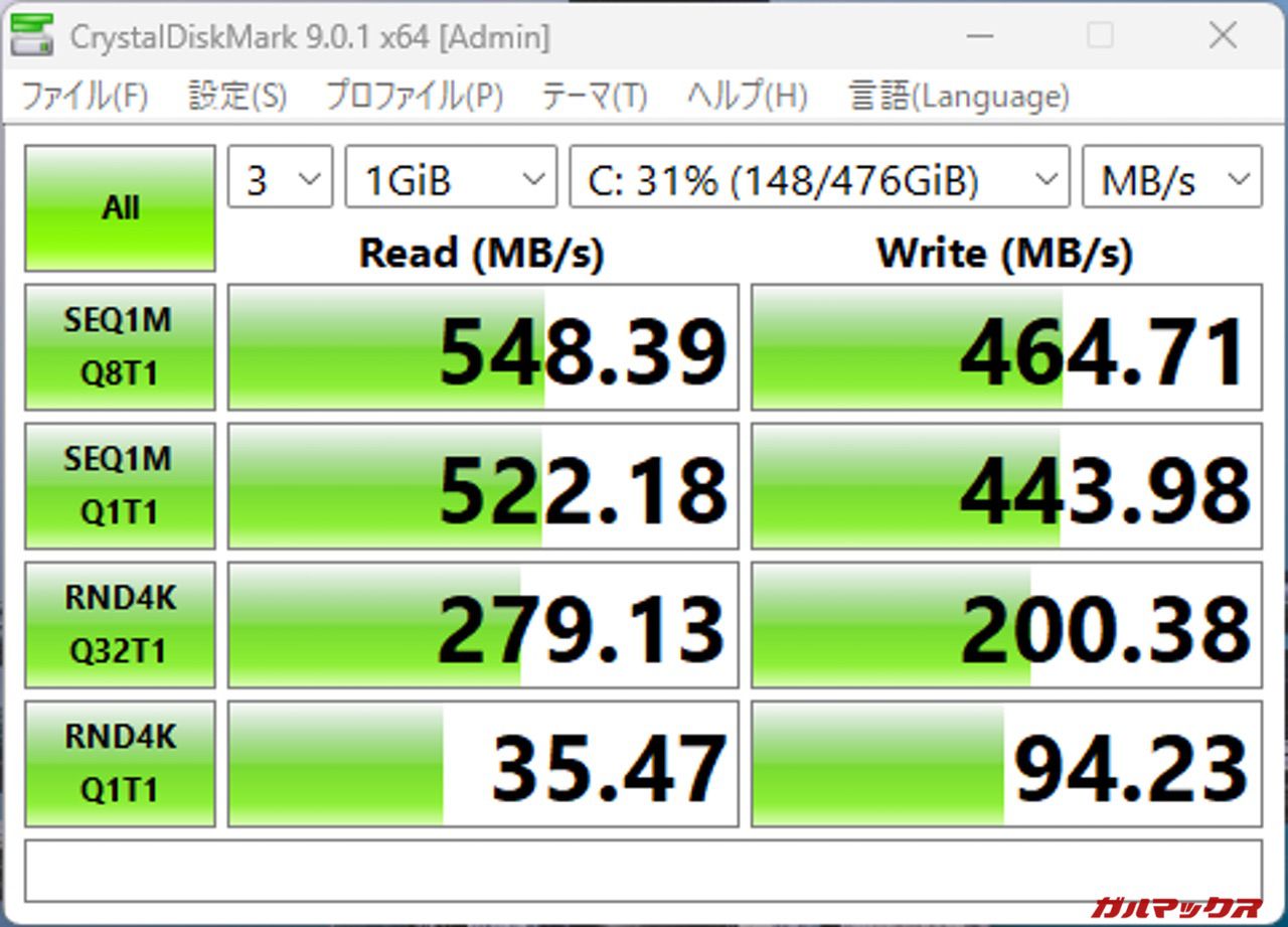 ストレージ速度