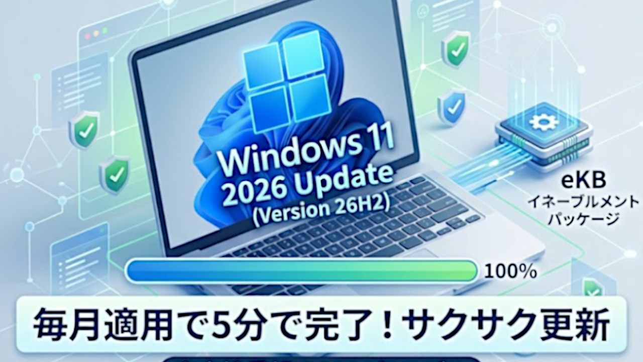 Windows 11 Version 26H2が正式発表