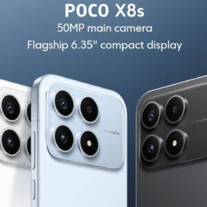 「POCO X8s」グローバル発表！超音波指紋認証や1.18mmベゼルのLTPOディスプレイ搭載ミドルスマホ！