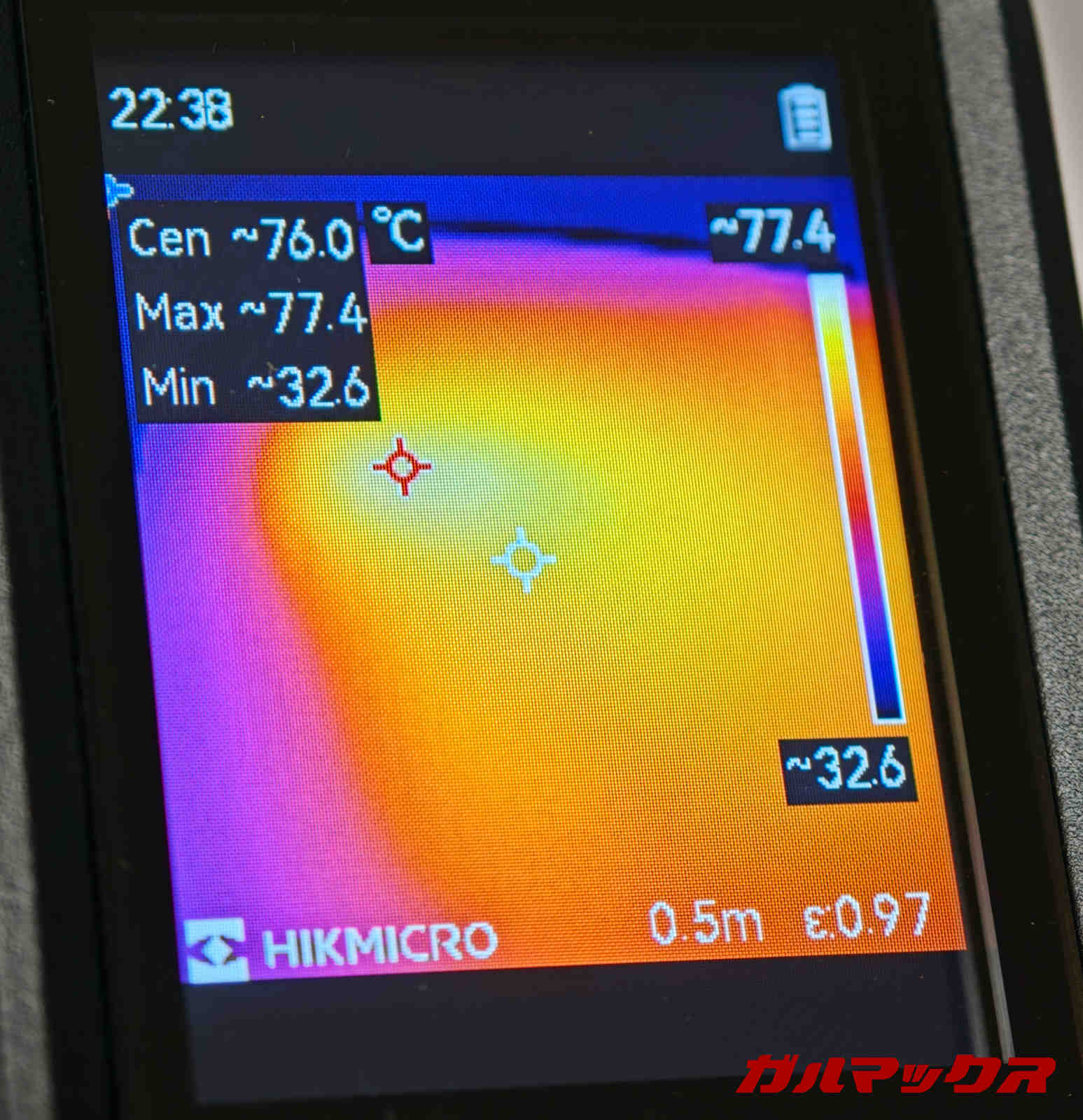 UGREEN Nexode Air 65W 高負荷時の表面温度